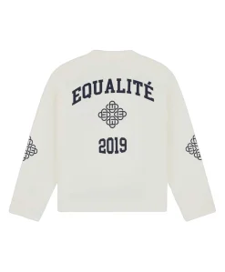 Uniseks longsleeve ecru