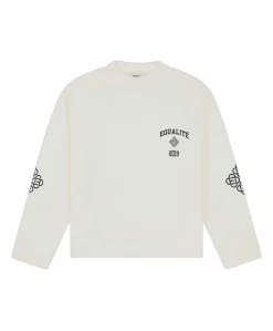 Uniseks longsleeve ecru