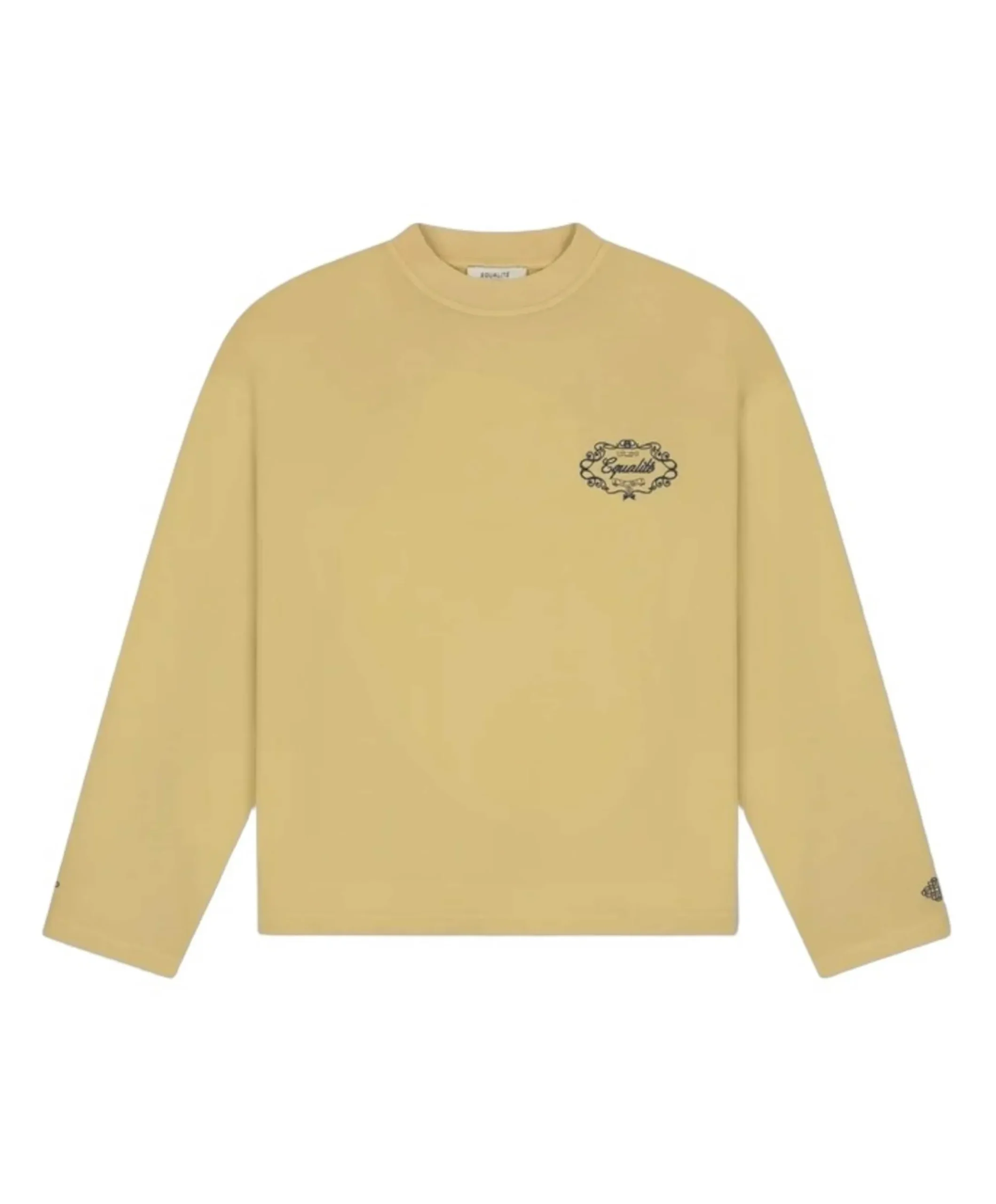 Uniseks longsleeve geel