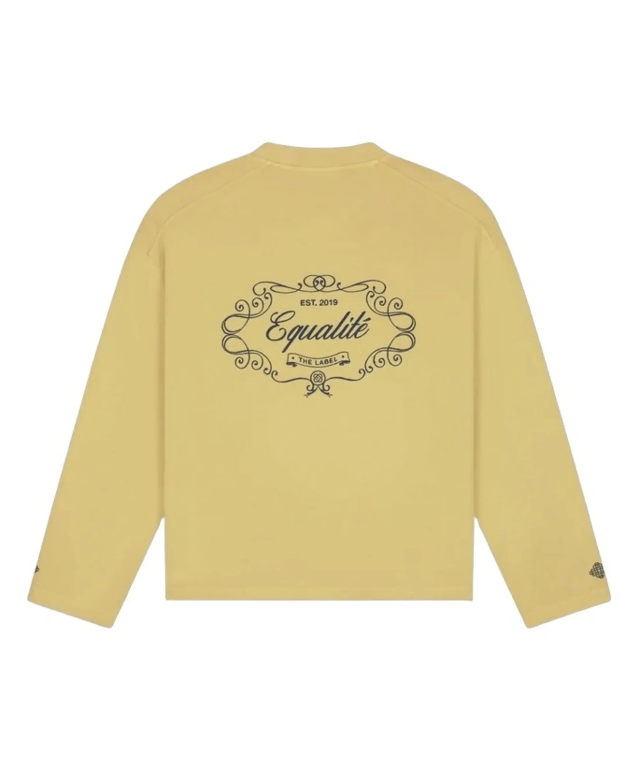 Uniseks longsleeve geel