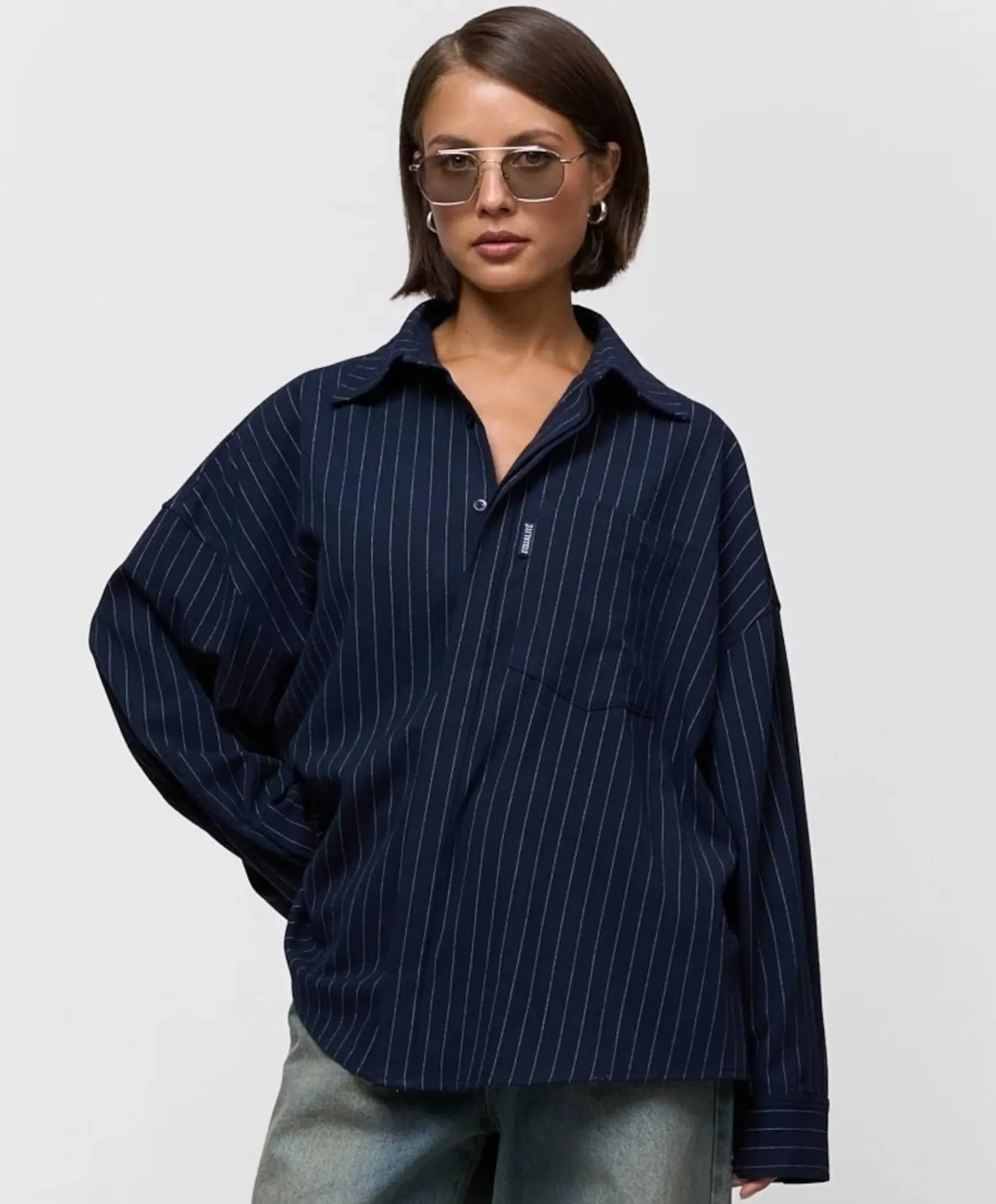 Uniseks overshirt blauw