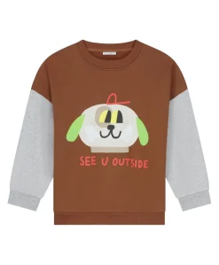 Uniseks sweater bruin