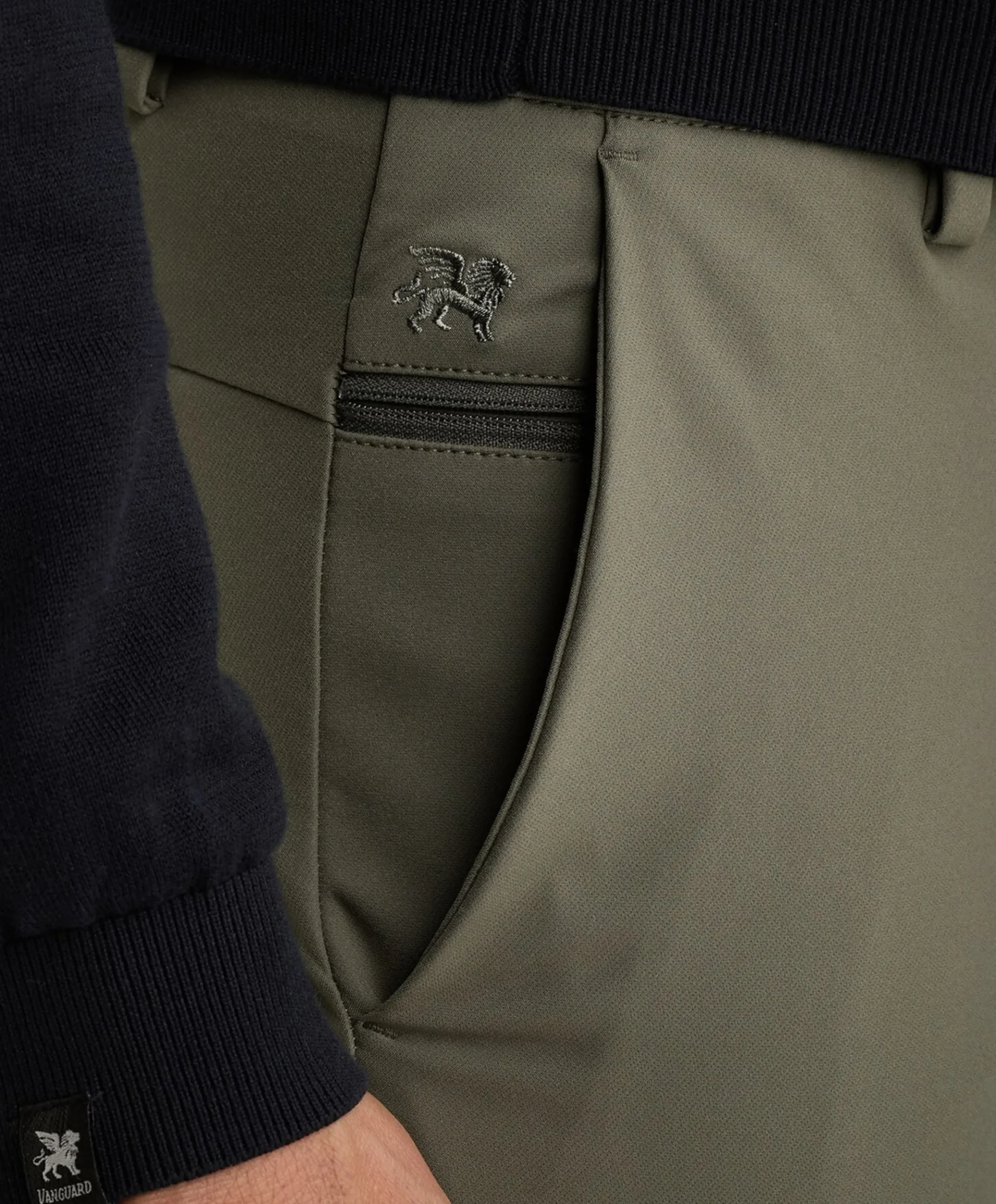 V12 CHINO TECH STRETCH heren broek groen