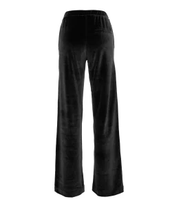 Velour dames broek zwart