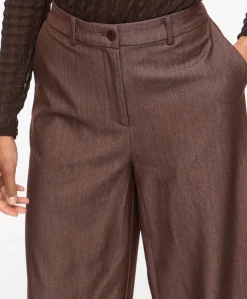 VIOFALA HW WIDE PANTS/R dames broek bruin