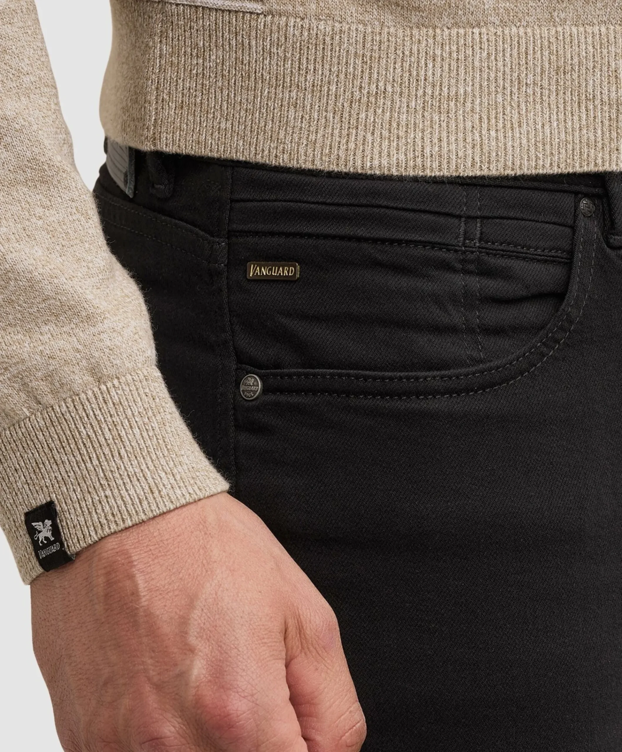 V7 RIDER INDIGO PURE WASH heren jeans zwart