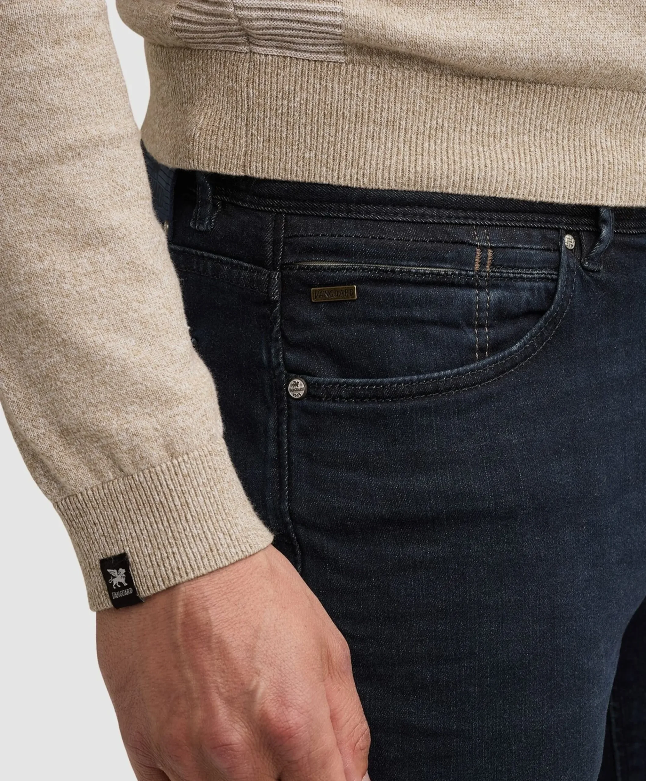 V7 RIDER INDIGO PURE WASH heren jeans blauw