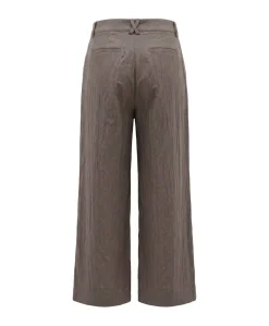 Wide dames broek bruin