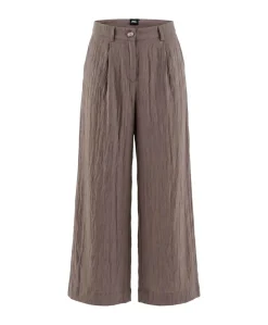 Wide dames broek bruin