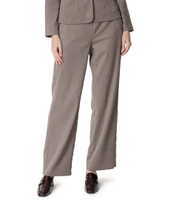 Wide leg dames broek beige