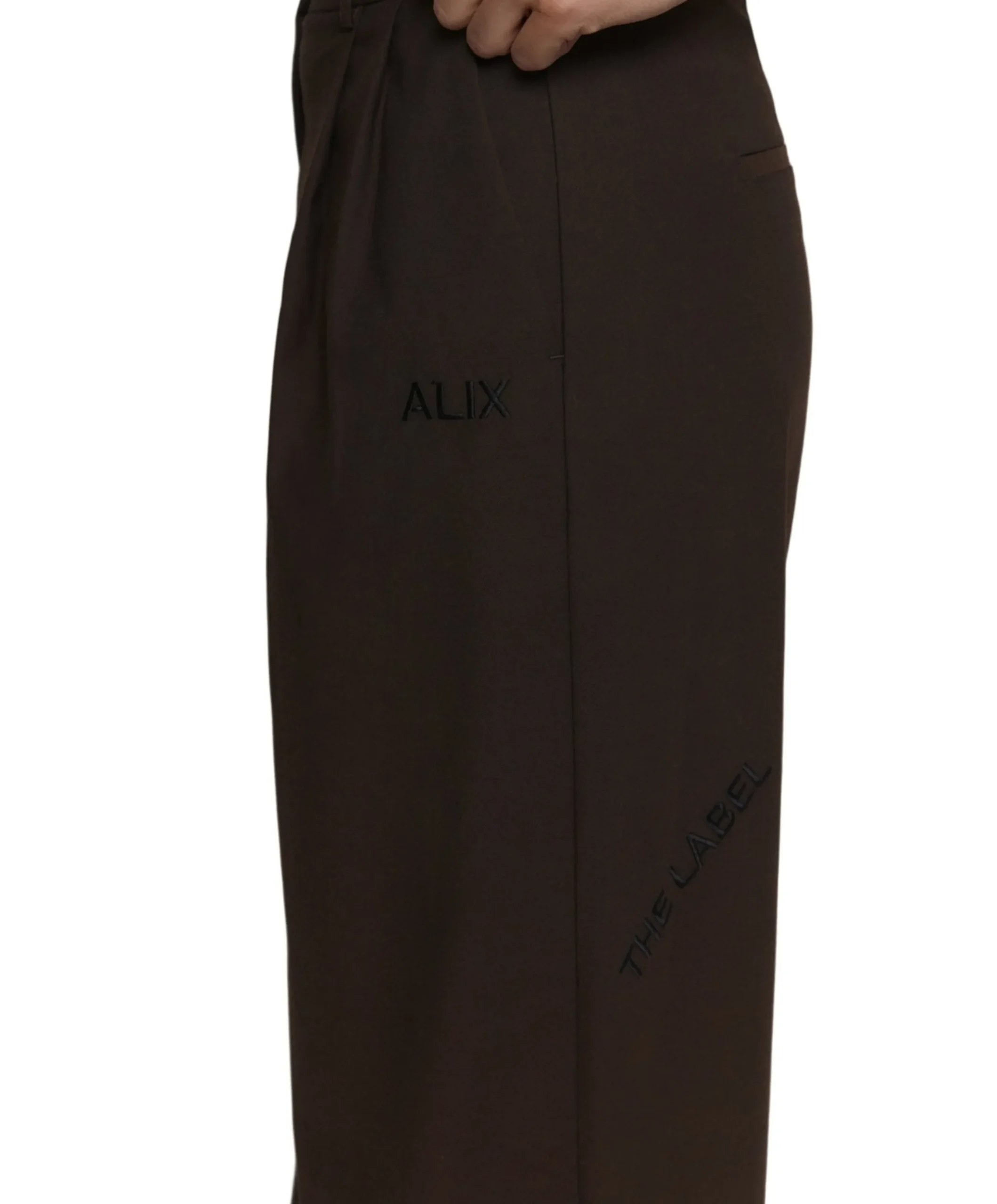 WIDE LEG dames broek bruin