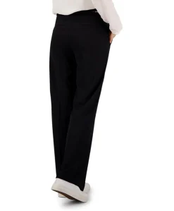 Wide leg Feminine broek zwart