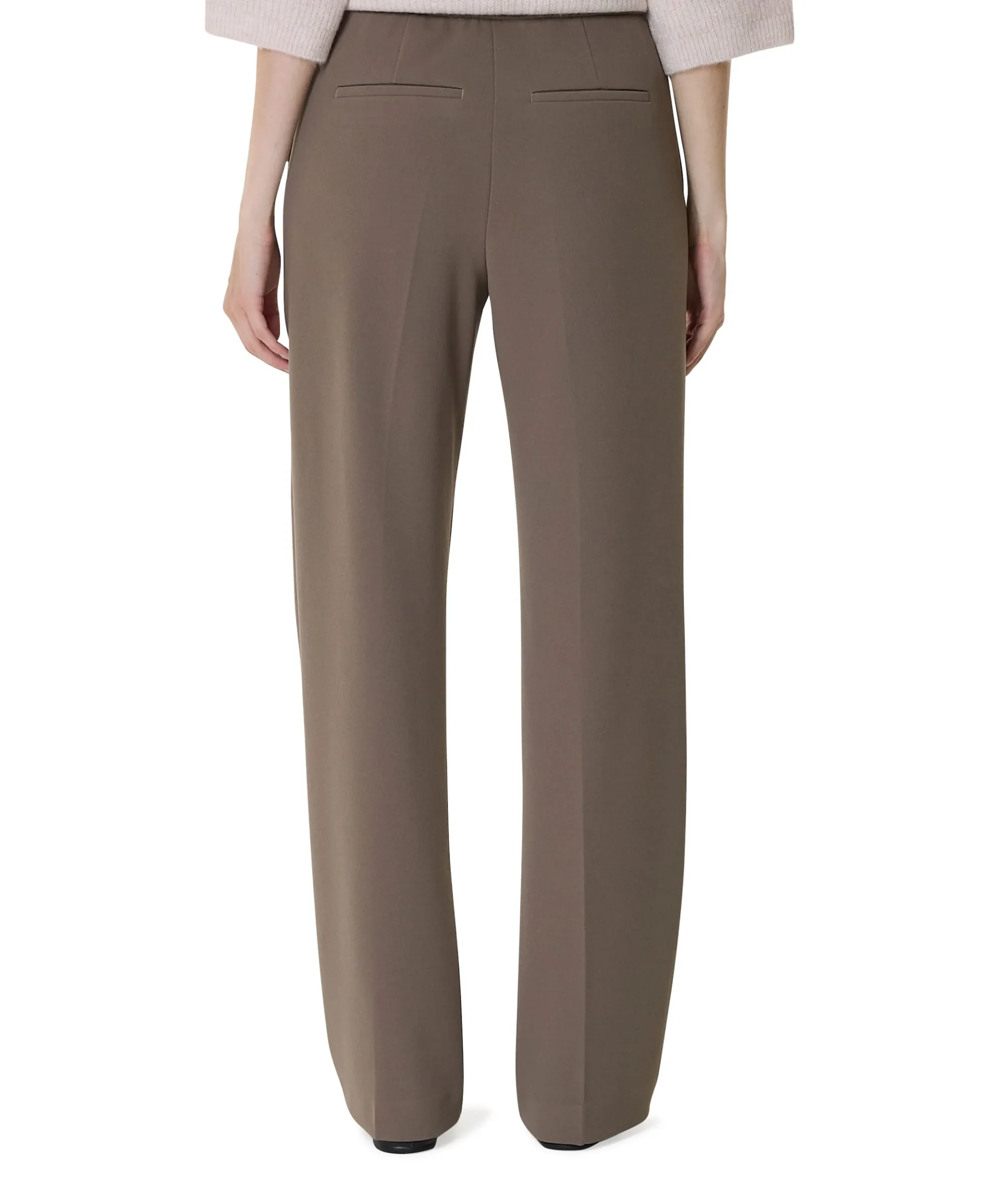 Wide leg Feminine dames broek beige