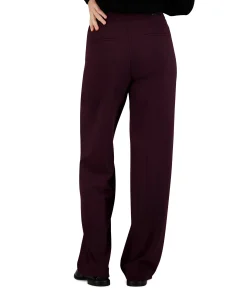Wide leg Feminine dames broek bordeaux