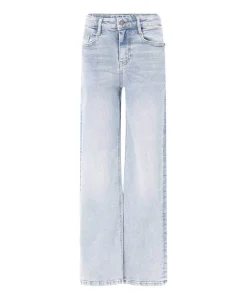 Wide leg fit meisjes jeans blauw