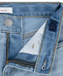 Wide leg jeans meisjes jeans blauw