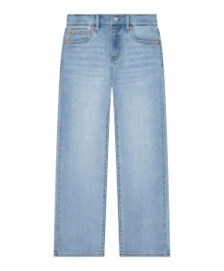 Wide leg jeans meisjes jeans blauw