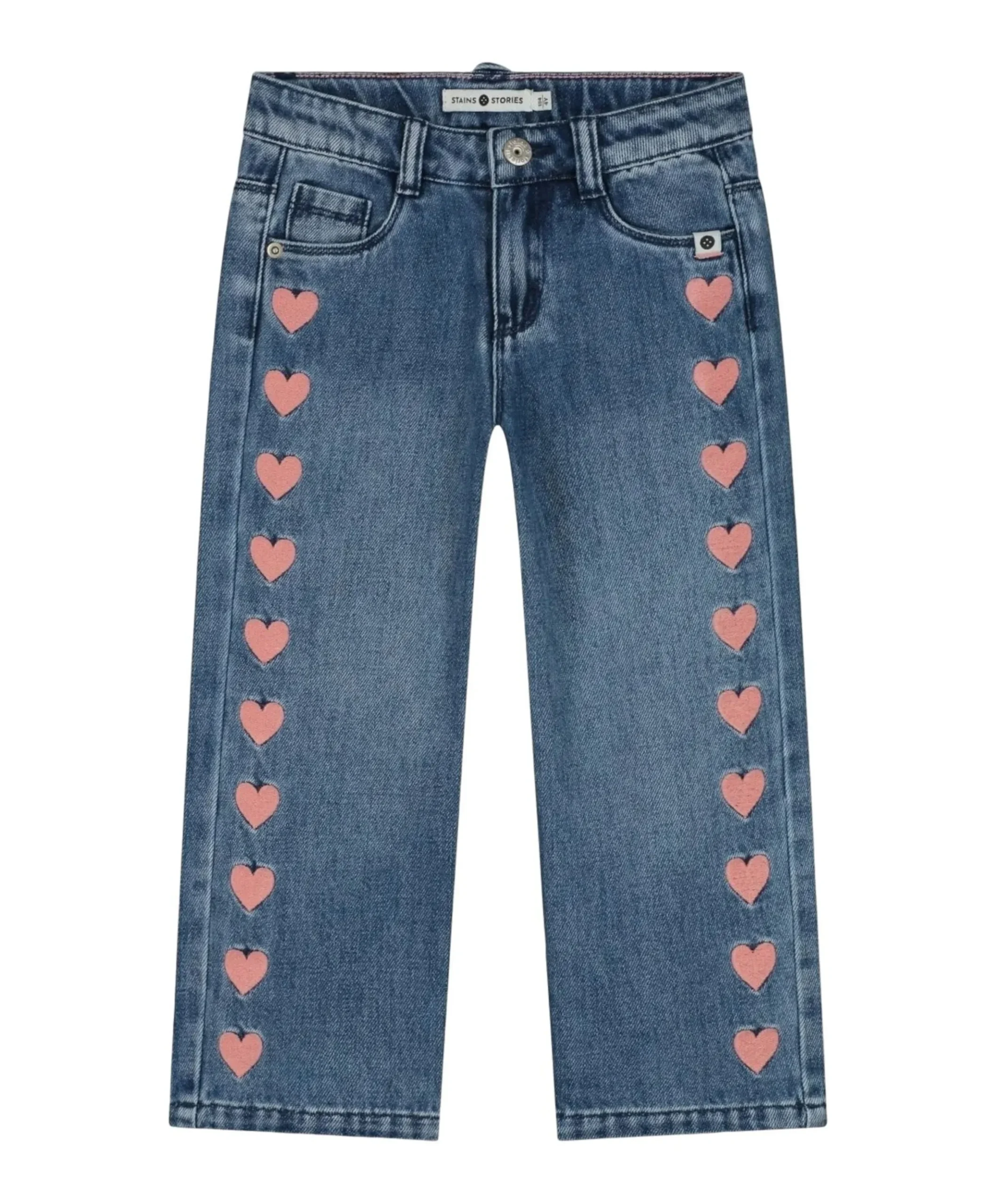 Wide Leg meisjes broek blauw
