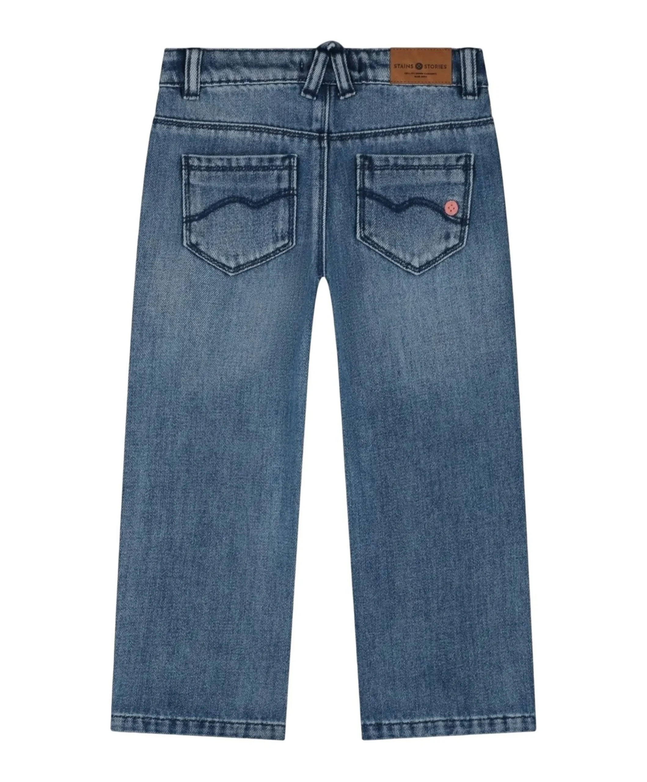 Wide Leg meisjes broek blauw