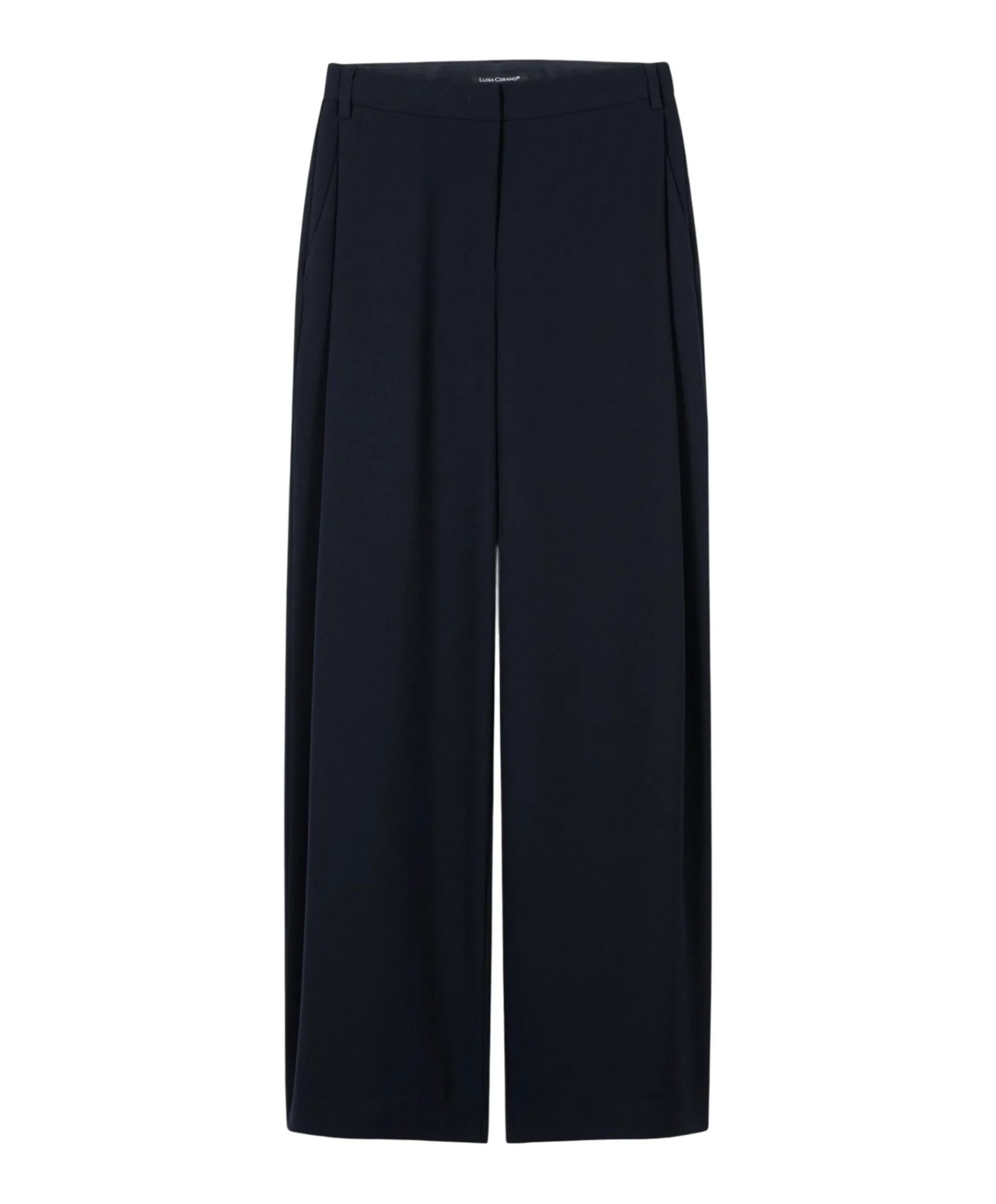 Wideleg mit Bundfalten dames broek blauw