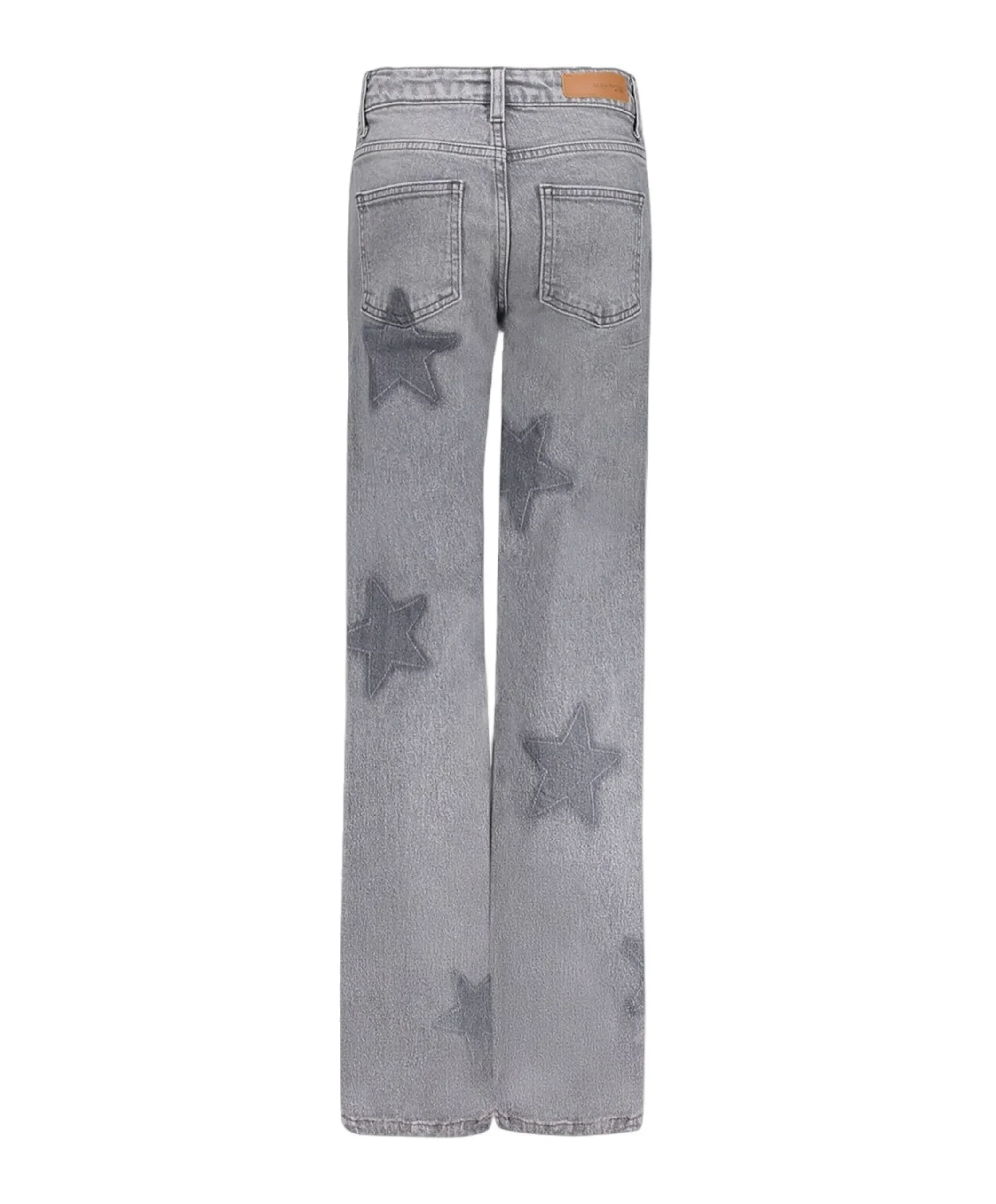 wide leg stars meisjes jeans grijs