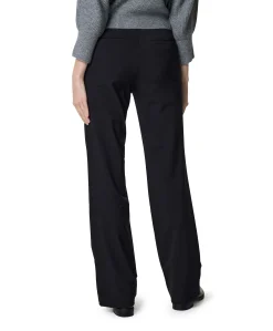 Wide leg travel broek zwart