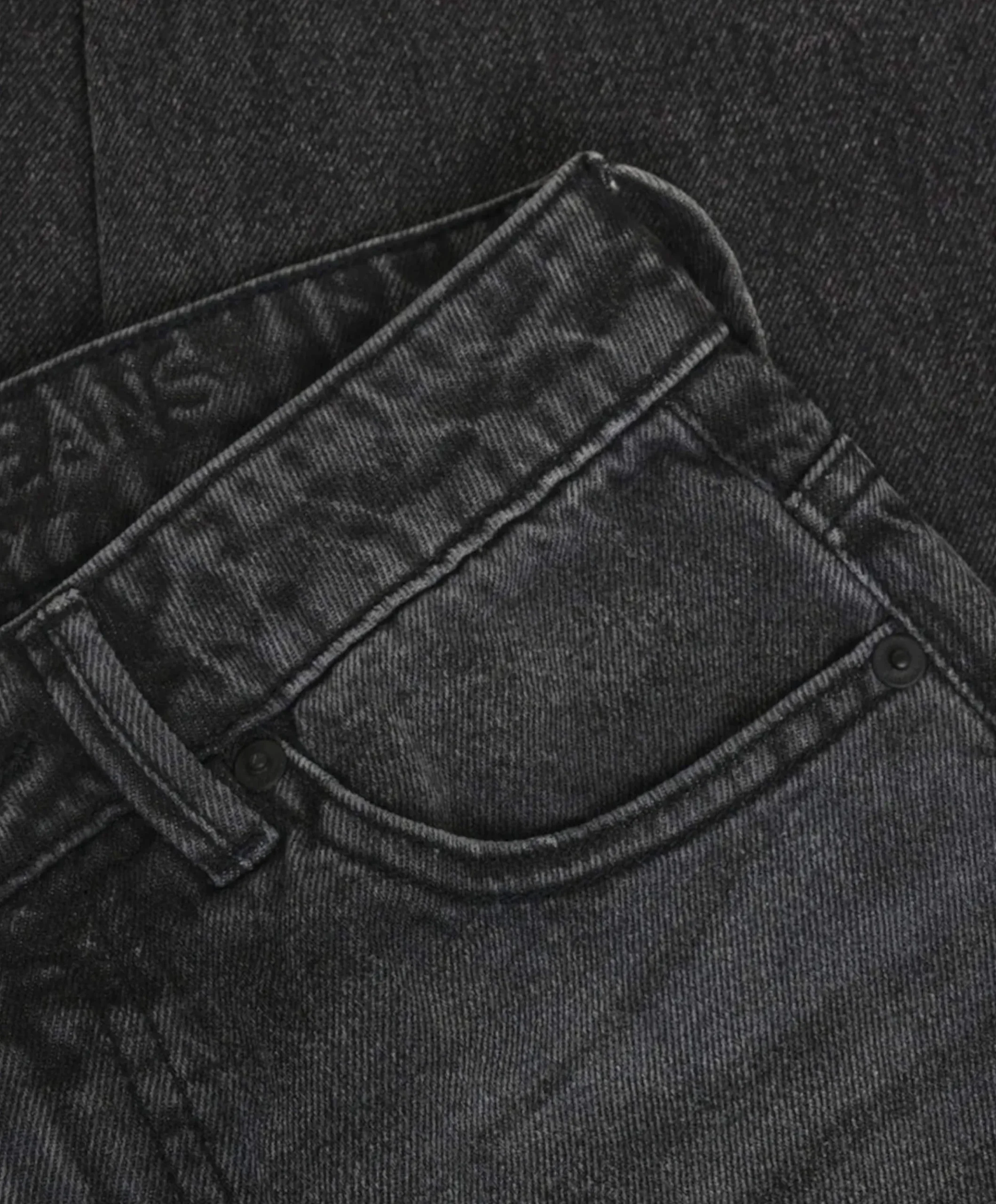 Wide Loose Fit Black Jeans jongens jeans zwart