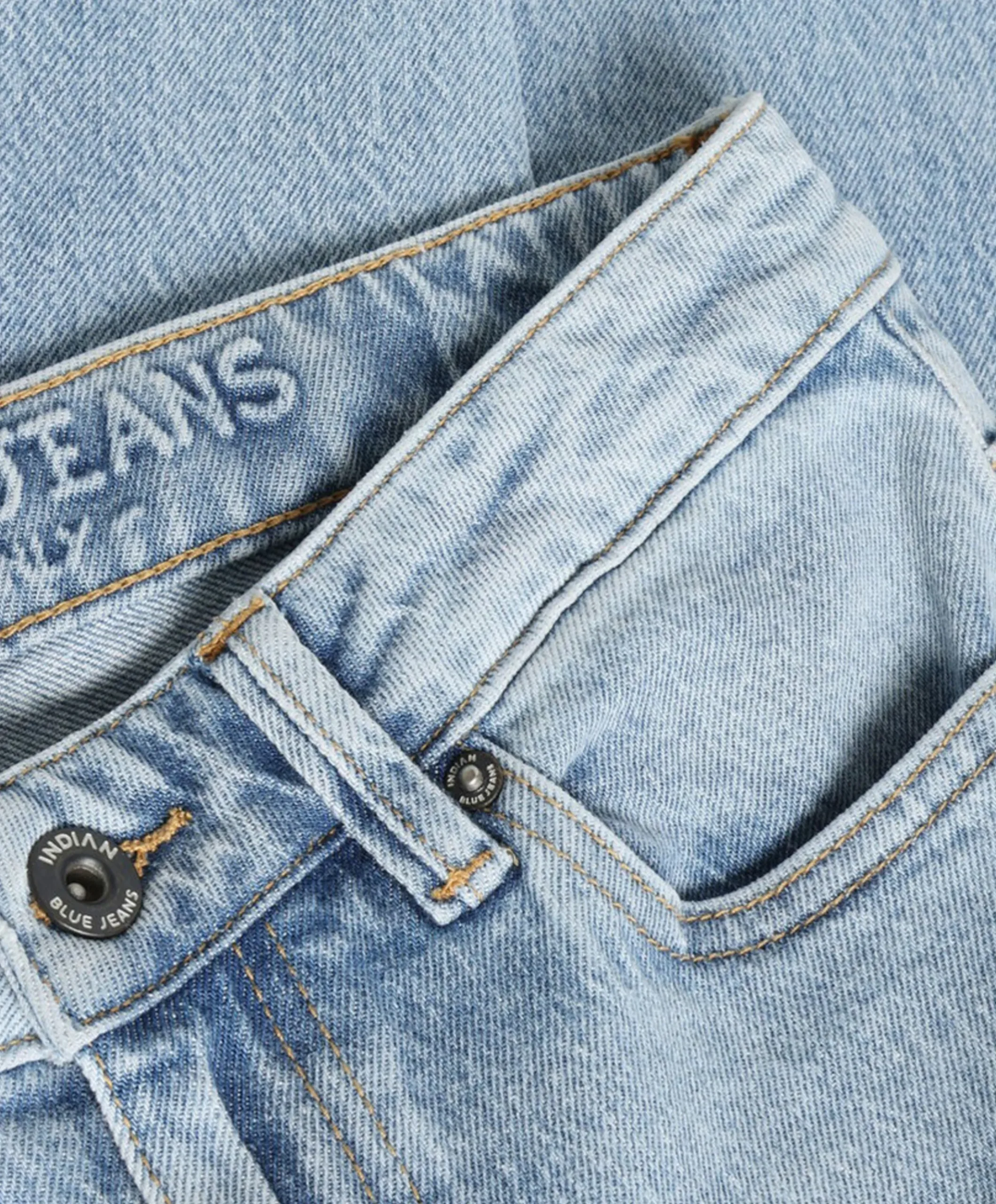 Wide Loose Fit Blue jongens jeans blauw