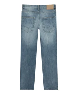 Wide Straight Fit Blue Jeans meisjes jeans blauw