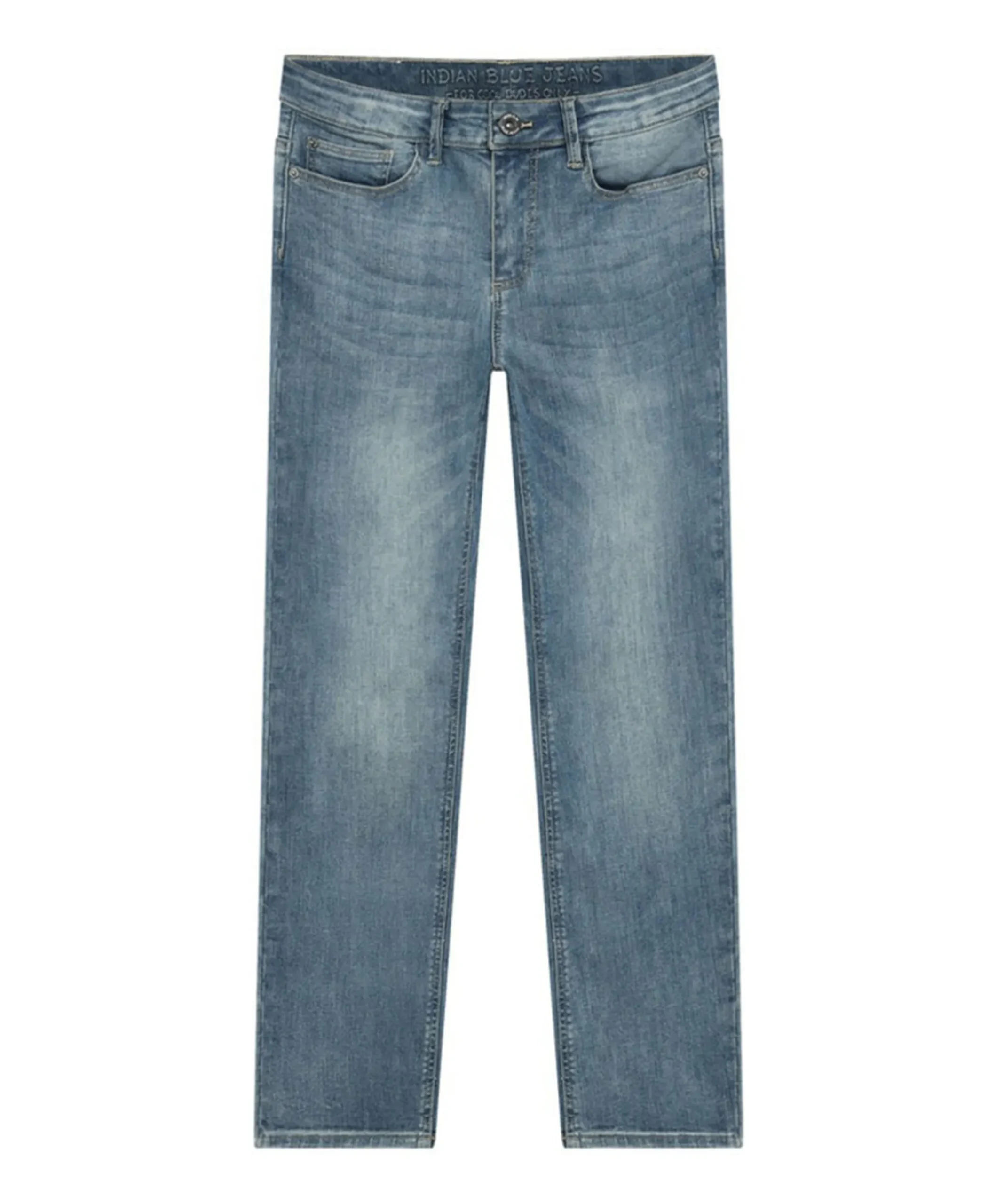 Wide Straight Fit Blue Jeans meisjes jeans blauw