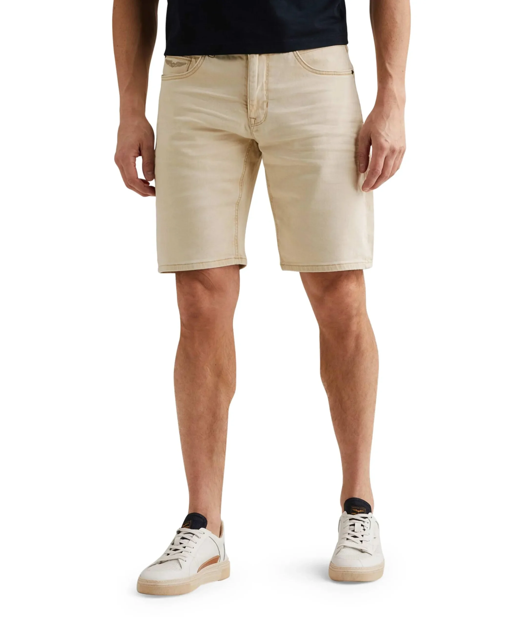 WINGLOAD SHORTS LIGHT WASHED SWEAT heren korte broek beige