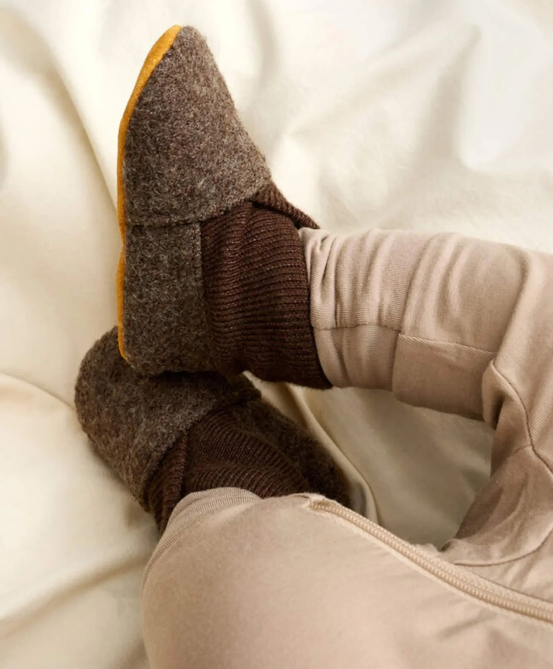 Wool Rib uniseks pantoffels bruin