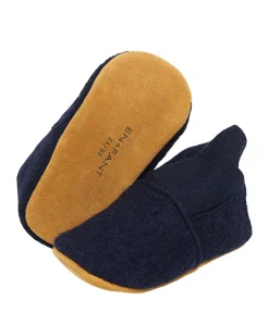 Wool Slippers w. Rib uniseks pantoffels blauw