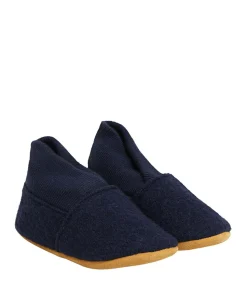 Wool Slippers w. Rib uniseks pantoffels blauw
