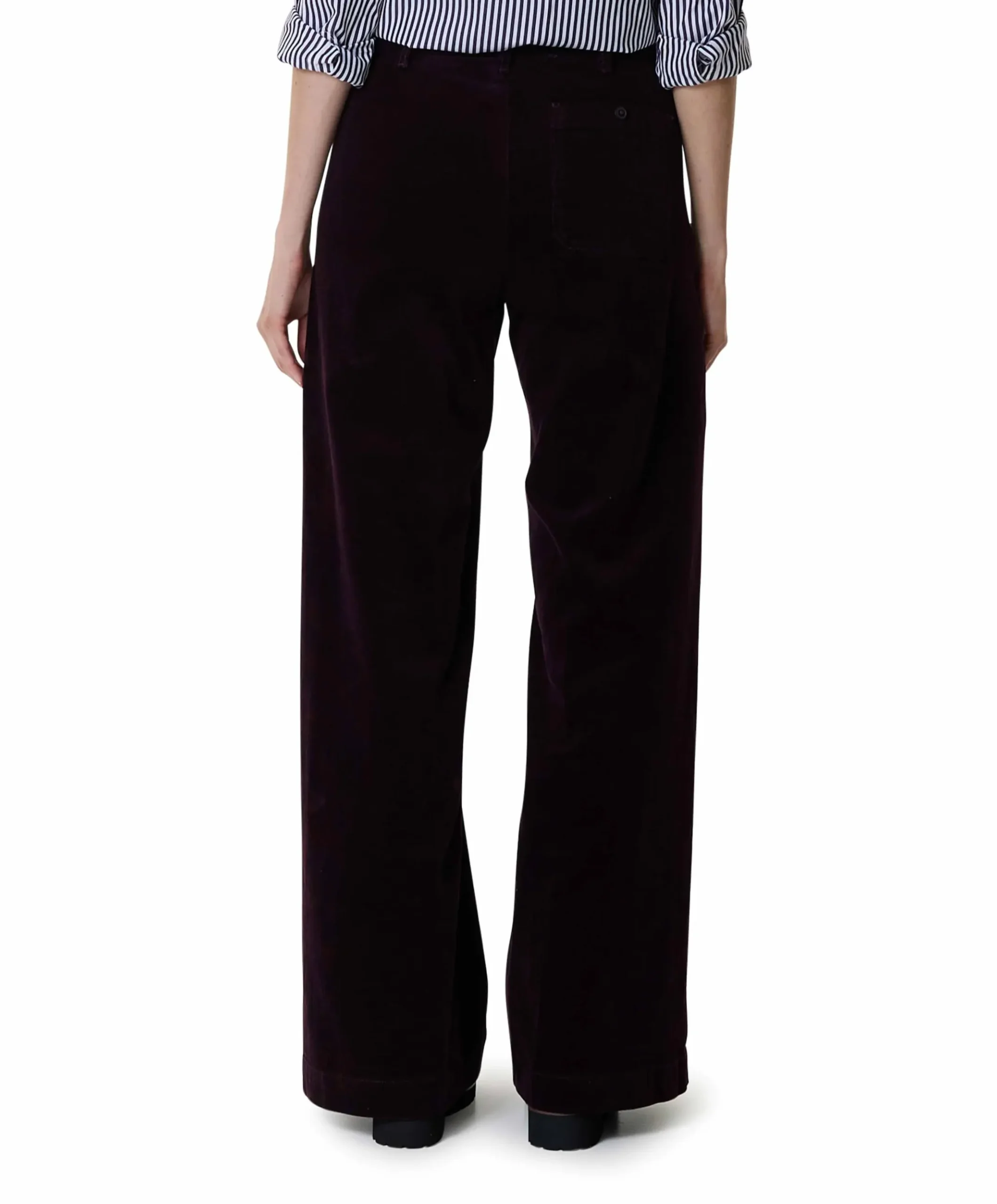 Woven Flare dames broek bordeaux