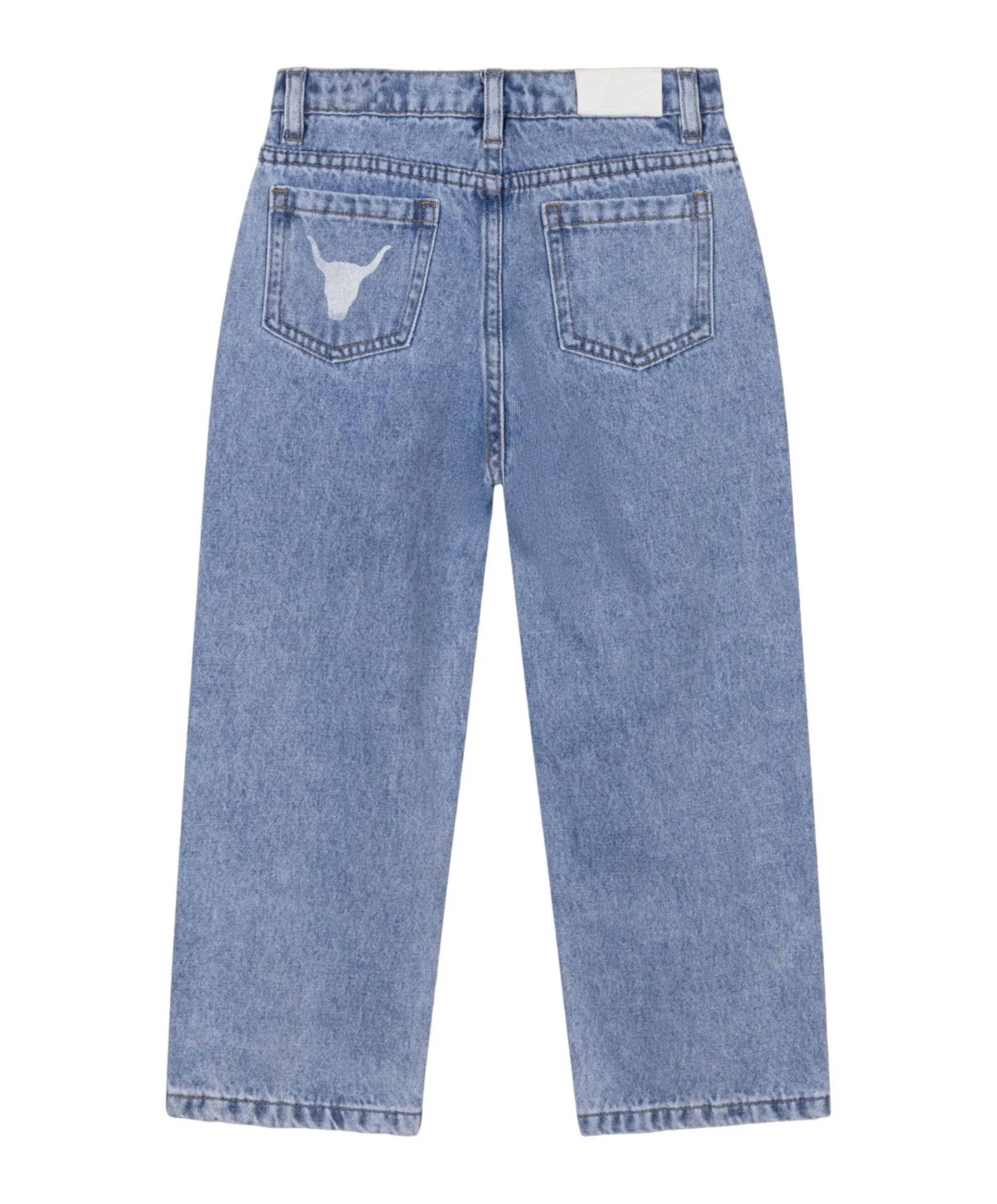 woven flowy denim meisjes jeans blauw