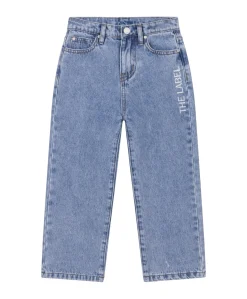 woven flowy denim meisjes jeans blauw