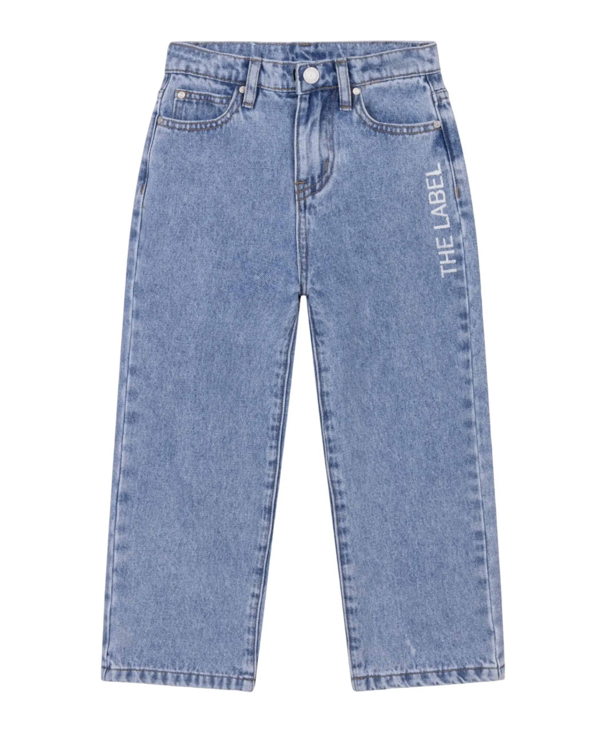 woven flowy denim meisjes jeans blauw
