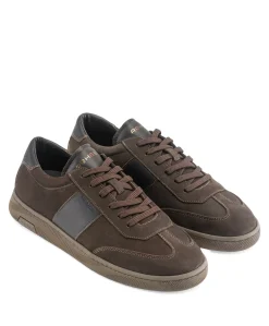 ZACK NUB LTHR heren sneakers bruin
