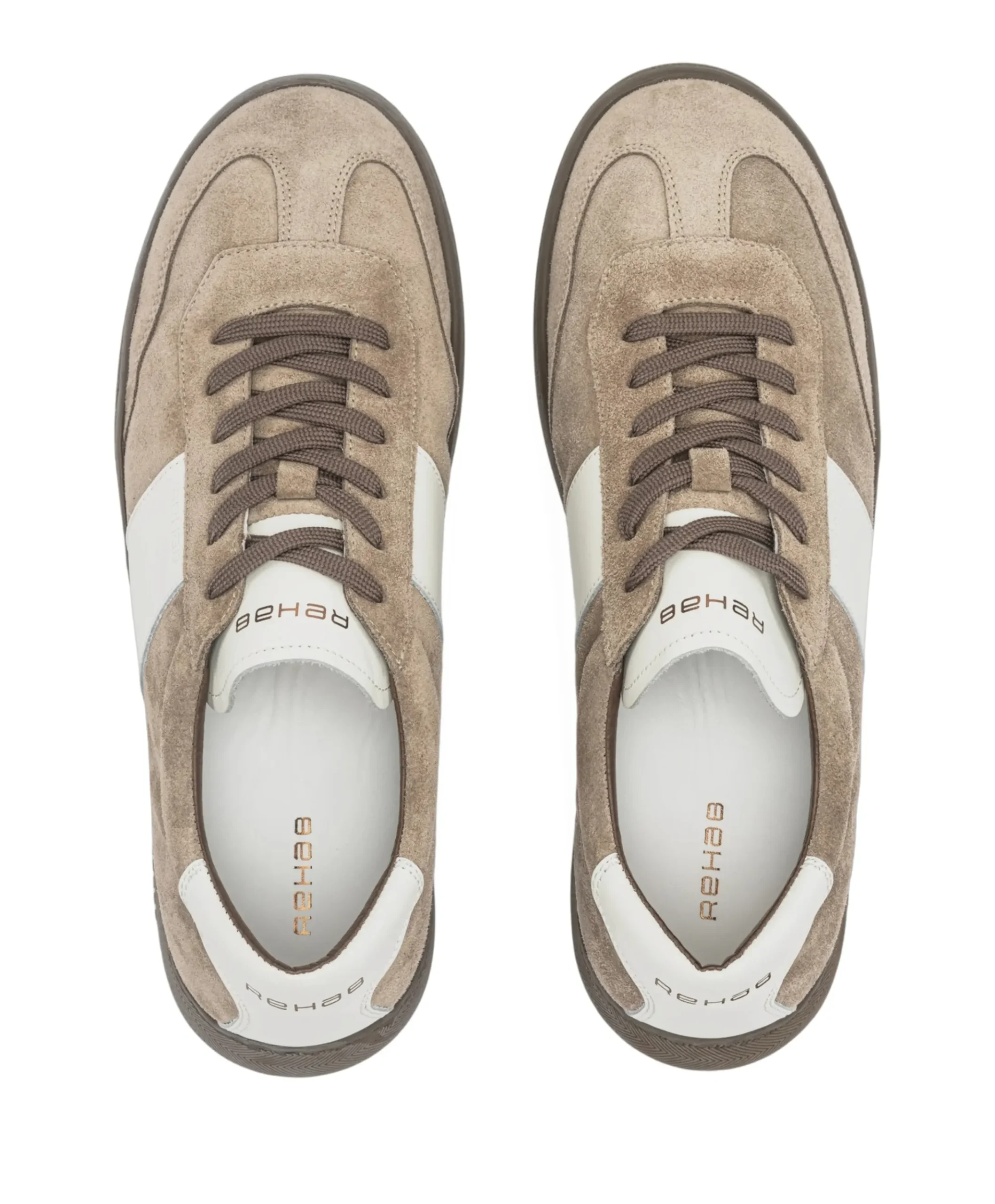 Zack sue LTHR heren sneakers beige